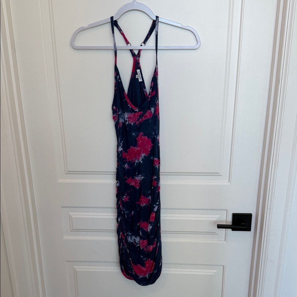 Splendid Navy and Pink Tie-Dye Mini Dress